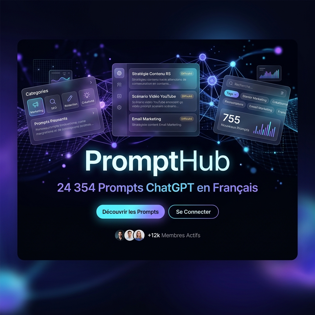Bannière PromptHub 24 908 Prompts ChatGPT